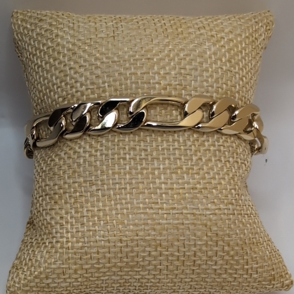 Eklexic Chunky Silver and Gold Chain Link Bracelets in Excellent Condition - Picture 3 of 5